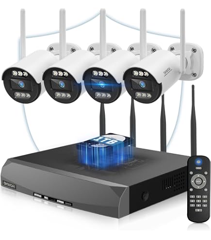 Amazon.co.jp: Q-See 防犯カメラ バレットカメラ4台 + 4chDVR 1TB HDD